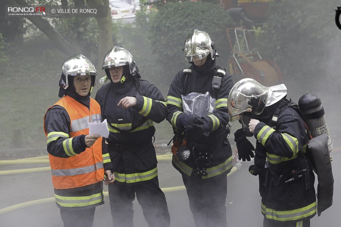 2017 - Exercice pompier - chateau Alphonse-Loeul