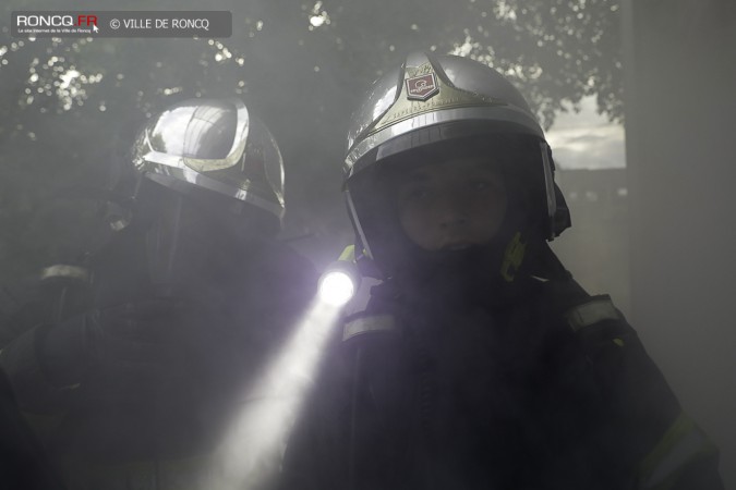 2017 - Exercice pompier - chateau Alphonse-Loeul