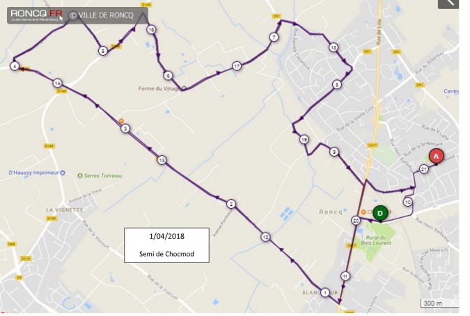 2018 - parcours foulees